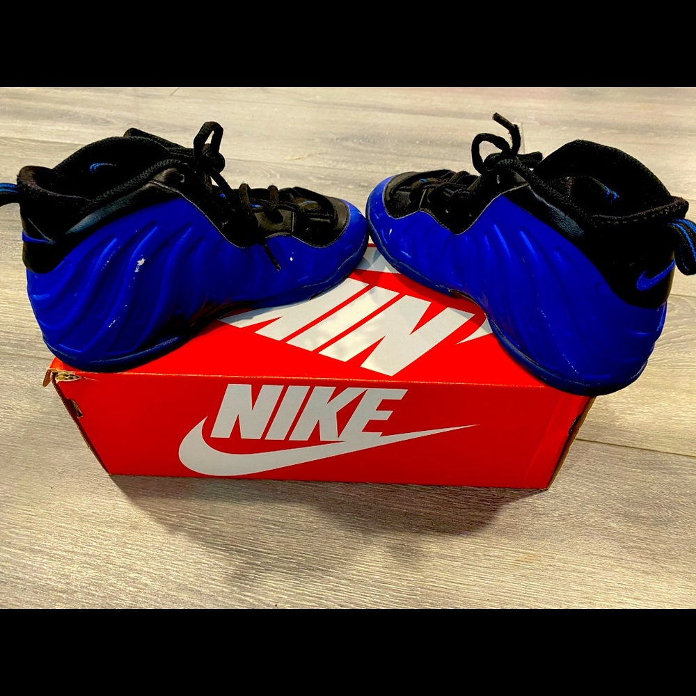 Size 1.5Y Foamposites Blue/Blk